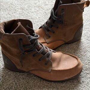 Men's Brown Leather and Suede Sorel Boots - size 12